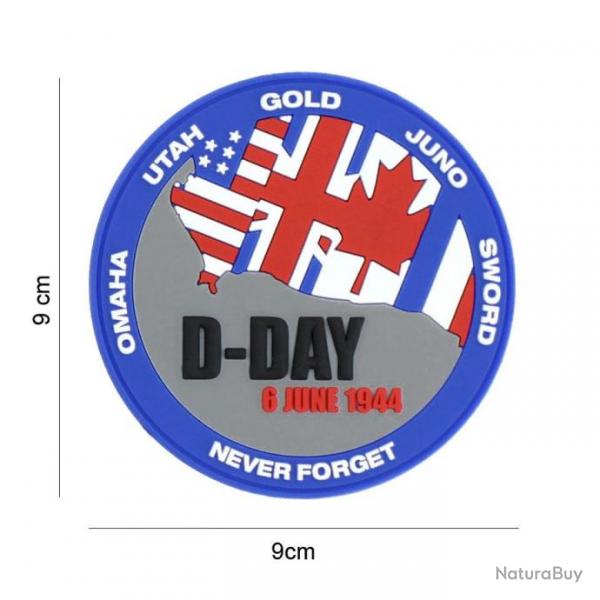 Patch 3D PVC D-Day Never forget blue