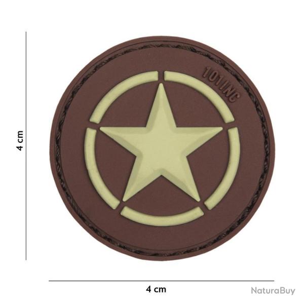Patch 3D PVC Allied Star marron