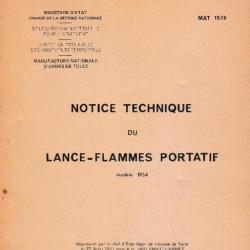 rare notice technique lance flammes mdl 54