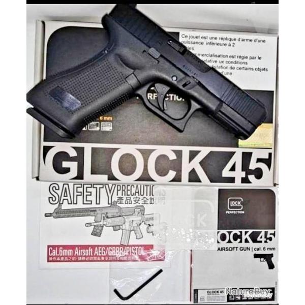 DERNIER JOUR RDUC! EN STOCK! Glock 45 GEN5 GBB UMAREX VFC PACK COMPLET SIGHT PHOSPHORESCENT BY PNA!