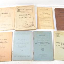 Lot livres notices Soldat Officier Armée Française, années 1945 1950 Indochine / Algérie instruction