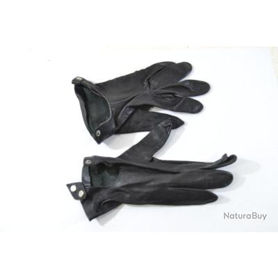Anciennes Paires De Gants Femme En Dentelle Brodée écru Taille M - Vintage Français