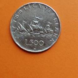 ITALIE = PIECE DE MONNAIE DE 500 LIRES DE 1960 EN ARGENT
