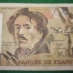 France billet de 100 Francs E.Delacroix de 1984