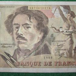 France billet de 100 Francs E.Delacroix de 1986