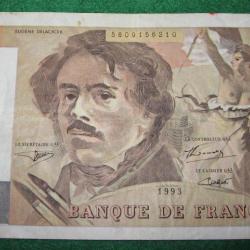 France billet de 100 Francs E.Delacroix de 1993