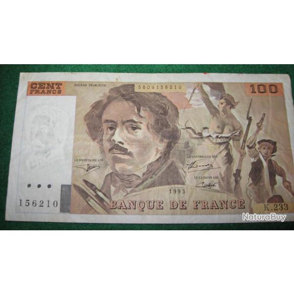 France billet de 100 Francs E.Delacroix de 1993