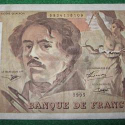 France billet de 100 Francs E.Delacroix de 1995