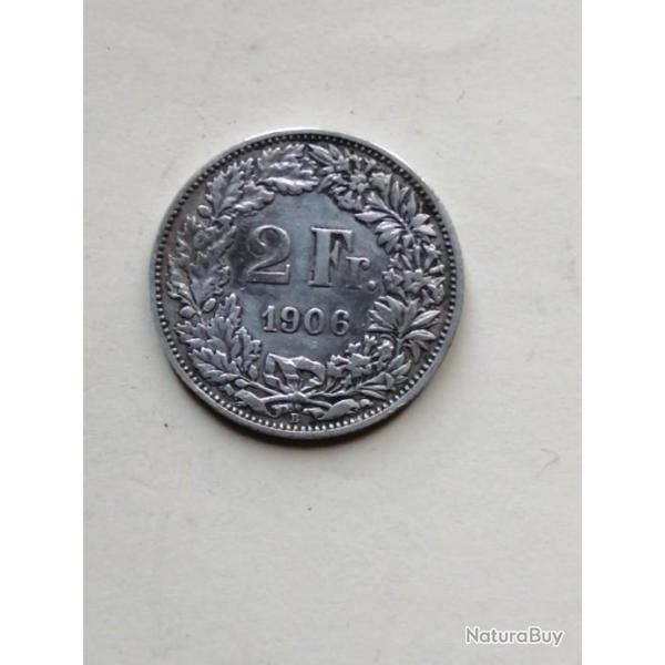 SUISSE = UNE PIECE DE 2 FRANCS DE 1906  EN ARGENT