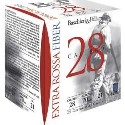 Boite de 25 cartouches B&P Extra rossa 28 fiber cal.28/70mm N°11 21G