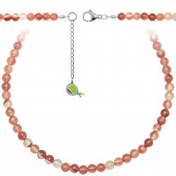 Collier en cornaline - Perles rondes 6 mm - 90 cm