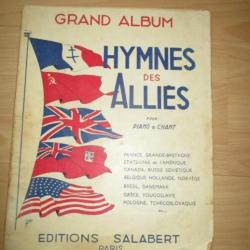 Recueil musique Hymnes des Alliés