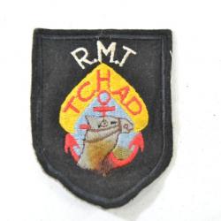 Ancien insigne tissu patch brodé R.M.T. MMT TCHAD. Tâche
