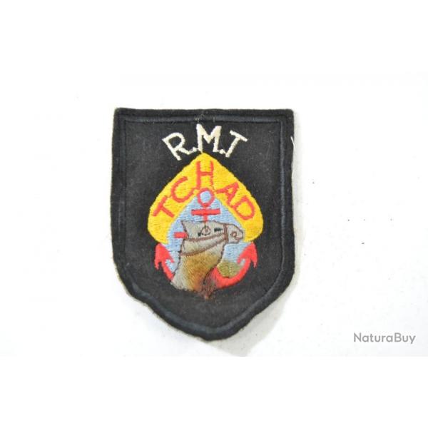 Ancien insigne tissu patch brod R.M.T. MMT TCHAD. Tche