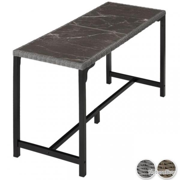 Table de bar en rotin LOIRET gris table840