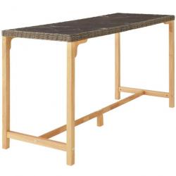 Table de bar en rotin LOIRET marron naturel table841