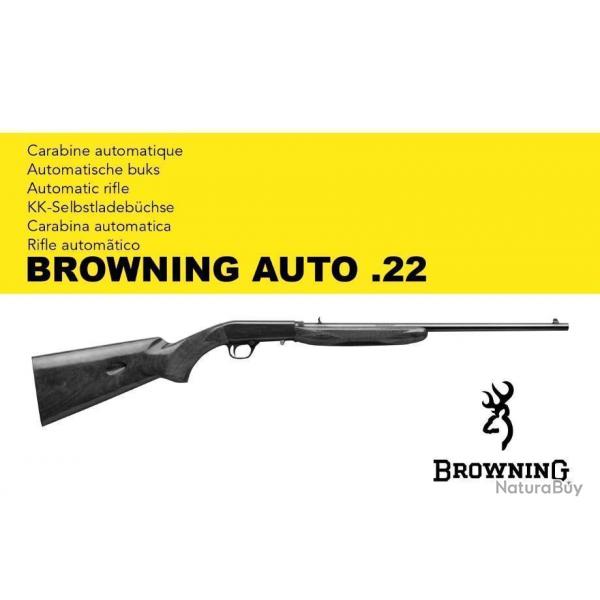 notice carabine BROWNING AUTO 22 AUTO22 en FRANCAIS (envoi par mail) - VENDU PAR JEPERCUTE (m1860)