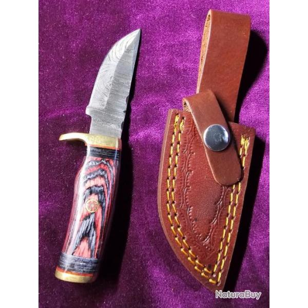 Couteau Bowie small damas blade