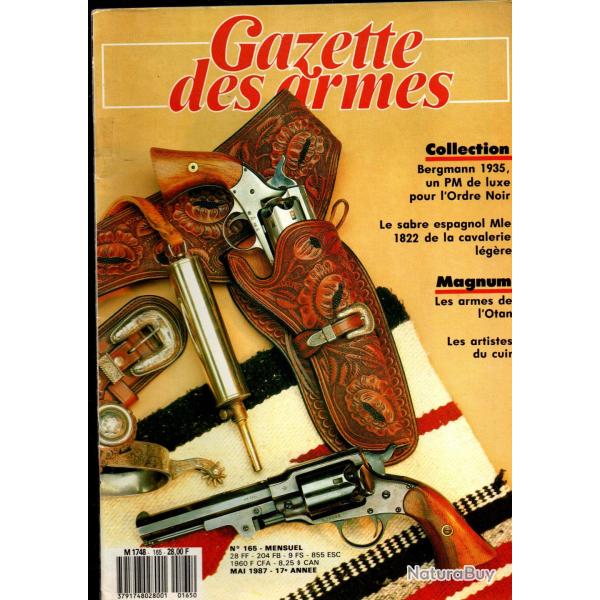 gazette des armes 165 , bergmann 1935 pm de luxe pour l'ordre noir, 15 ans gazette et poudre noire,