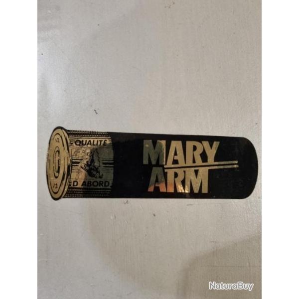 Autocollant chasse MARY ARM neuf
