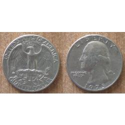 Usa 25 Cents 1973 Mint D Denver Quarter Dollar Washington Cent Piece Etats Unis Dollars