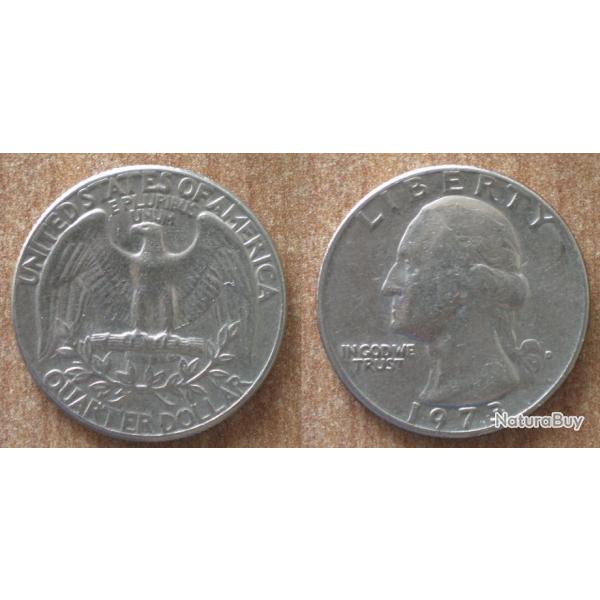 Usa 25 Cents 1973 Mint D Denver Quarter Dollar Washington Cent Piece Etats Unis Dollars