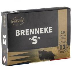 Cartouches Prevot Brenneke "S" - Demi-blindée - Cal. 12/70 - 24 g / Par 1 / 10