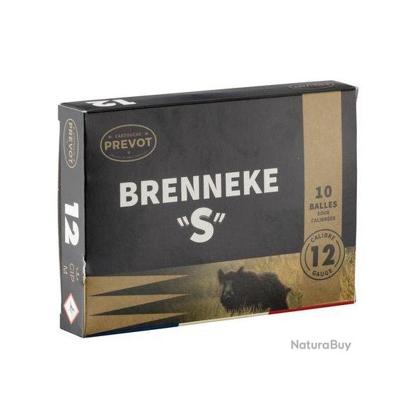 Cartouches Prevot Brenneke "S" - Demi-blinde - Boite de 10 - Cal. 12/70 - 24 g / Par 1