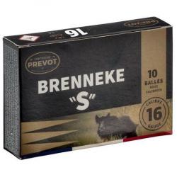 Cartouches Prevot Brenneke "S" - Demi-blindée - 21 g / Par 10 / 16/67