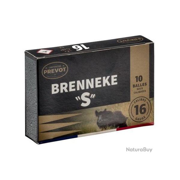 Cartouches Prevot Brenneke "S" - Demi-blinde - 21 g / Par 10 / 16/67