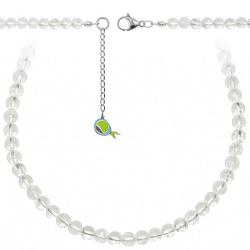 Collier en cristal de roche - Perles rondes 6 mm - 43 cm