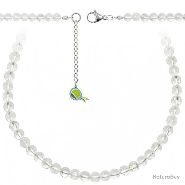 Collier en cristal de roche - Perles rondes 6 mm - 43 cm