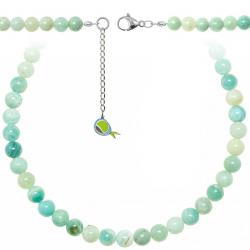 Collier en amazonite - Perles rondes 8 mm - 38 cm