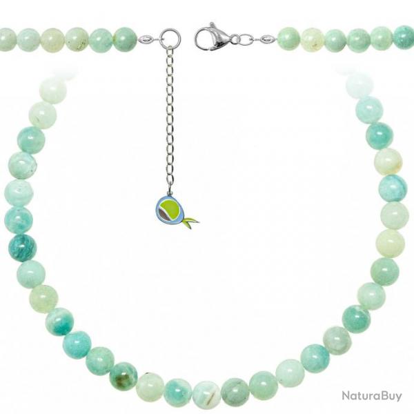 Collier en amazonite - Perles rondes 8 mm - 38 cm