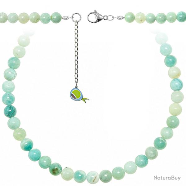 Collier en amazonite - Perles rondes 8 mm - 60 cm