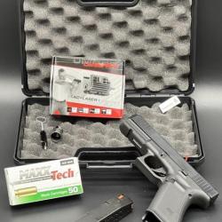 Mega Promo - Pack prêt à tirer Pistolet Glock 17 Gen5 avec laser calibre 9mm PAK