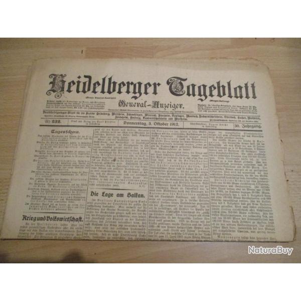 Journal Heidelberger Tageblatt 1912 (1)