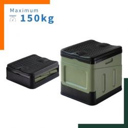 Toilette de camping portable - Résistant et légère - 150kg de poids de charge - Vert