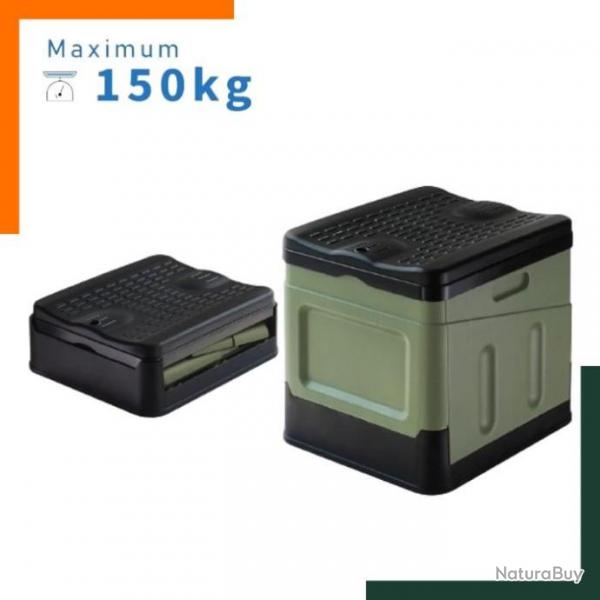 Toilette de camping portable - Rsistant et lgre - 150kg de poids de charge - Vert