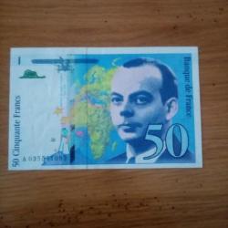 Billet 50 francs Antoine de Saint Exupéry de 1997
