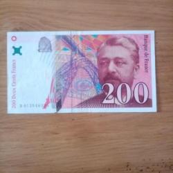 Billet 200 francs Gustave Eiffel de 1996