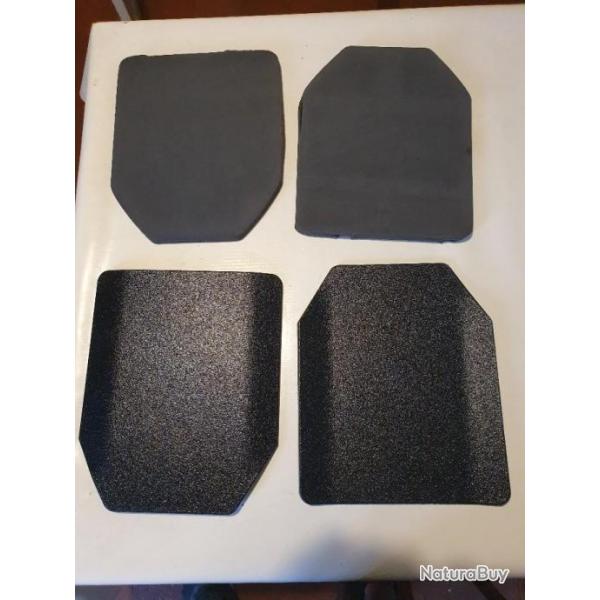 LOT 2 Plaque pare balles/balistiques nij3 +(2 ANTI TRAUMA FOURNIS) Mtal ar 500