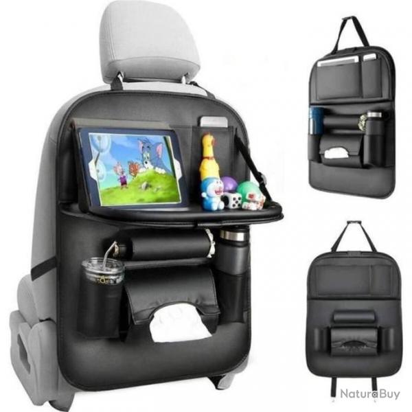 Organisateur Voiture cuir Protecteur de Sige Arrire Porte Tablette Pliable