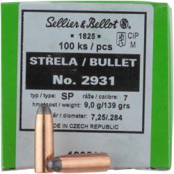 .284 (7mm) 9,0g/139grs. demi-blindée (Calibre: .284 (7 mm))