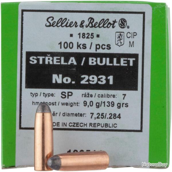 .284 (7mm) 9,0g/139grs. demi-blinde (Calibre: .284 (7 mm))
