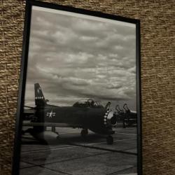 Cadre noir/blanc Avion WW2 format A4