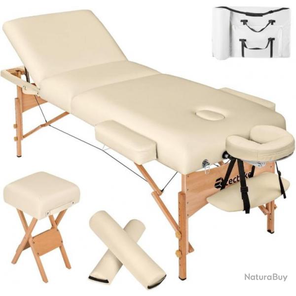ACTI-Set de table de massage FINLANDE portable pliante  3 zones beige + accessoires table187