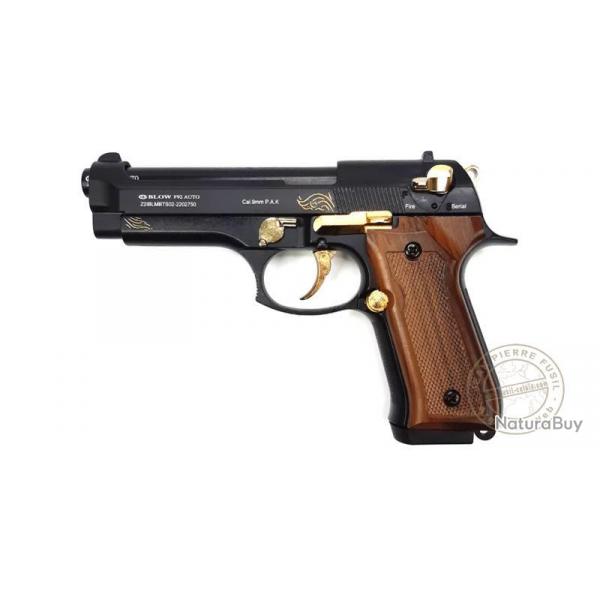 Pistolet d'alarme  blanc ou  gaz BLOW F92 "El Chicano" - Cal. 9mm PAK