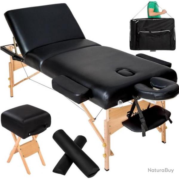 ACTI-Set de table de massage FINLANDE portable pliante  3 zones noir+ accessoires table278