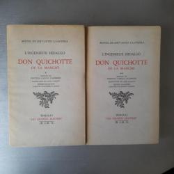 L'Ingénieux Hidalgo Don Quichotte de La Manche, Cervantès. 2 tomes 1949